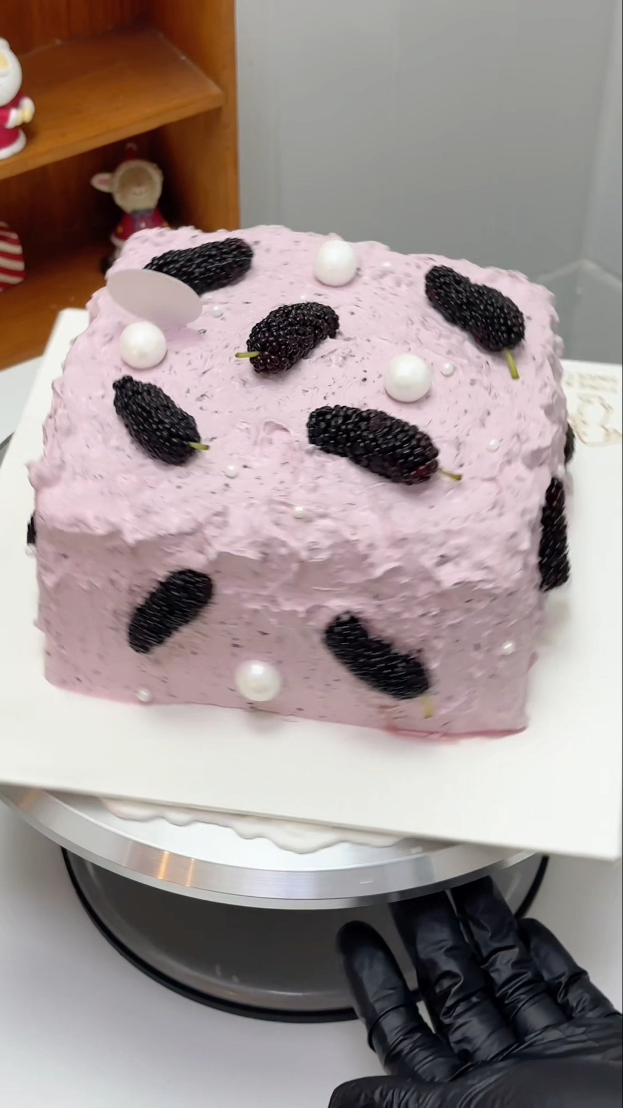 Immersive cake making | Mulberry cream cake tutorial ❗️ Cake tutorial Animal cream cake food